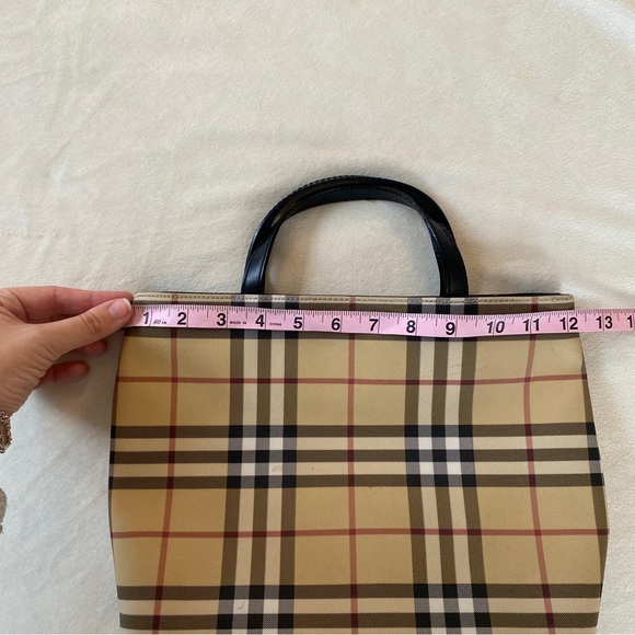 BURBERRY Nova Check Small Tote Size 10” x 12” - Picture 7 of 9